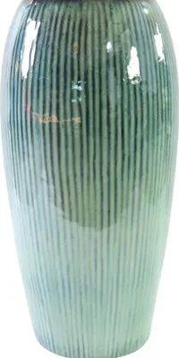 Produktbild von Provencelia Keramik Pflanzkübel Milano Hellblau, Ø31 x H61 cm, handgefertigt, glasiert, Outdoor, Terrasse