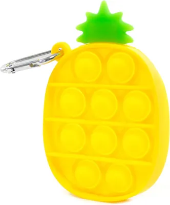 Produktbild von Mini Pop It Fidget Toy Ananas Schlüsselanhänger - Anti-Stress Spielzeug für Kinder & Erwachsene