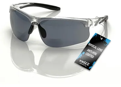 Produktbild von voltX ULTIMATE SPORTS Bifokal-Sportschutzbrille RAUCHGRAU +2,0