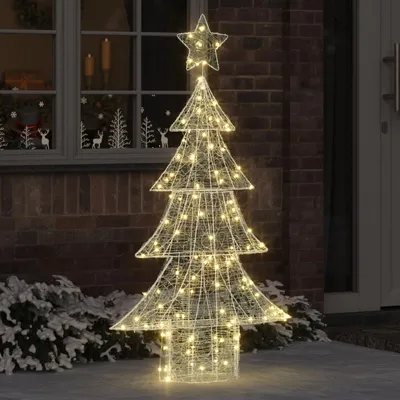 Obrázok produktu pre vidaXL Vianočný stromček so 160 LED diódami teplá biela 150 cm akryl