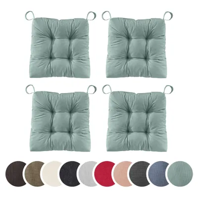 Produktbild von sleepling - 4er Set Stuhlkissen, Sitzkissen, für Indoor und Outdoor, 40 x 38 cm, türkis