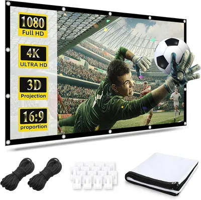 Productafbeelding van Projectiescherm 100 inch, 220 x 125 cm, 16:9, voor thuisbioscoop