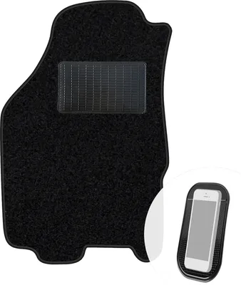 Produktbild von moto-MOLTICO Fahrer Fußmatte Auto Velours Fahrerseite Autoteppiche Schwarz Fahrermatte 1-teilig passend für Lancia Ypsilon III 2003-2011