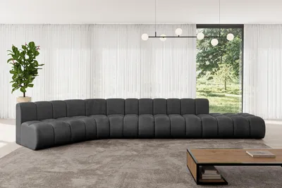 Produktbild von ALTDECOR Modulares Sofa Ecksofa in L-Form - Brilo-L2 - 471x174x70 cm Schwarz - Corner modular Sofa Eckcouch Couch Wohnlandschaft Cauchsofa Bodensofa Polstersofa