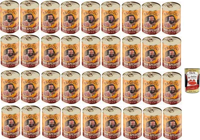 Produktbild von Fagioli alla Bud Spencer Tex Mex, Bud Power- Bud-Spencer-Tex Mex Bohnen fertig zum Probieren 36 x 400gr + Italian Gourmet polpa 400g