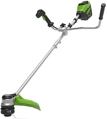 Obrázok produktu pre Greenworks GD60BCB - Vyžínač trávnika - 40 cm - Nylonová šnúra - U-rukoväť - 2 mm - Čierna - Zelená - Strieborná