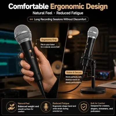 Zdjęcie produktu dla Mikrofon pojemnościowy USB kardioidalny do podcastów nagrań dla streamerów