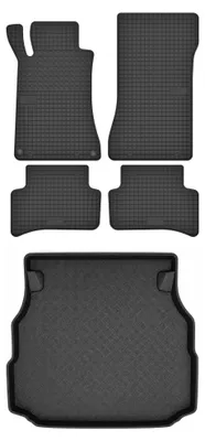 Obrázok produktu pre Gumové autokoberce SolidTread + vaňa kufra pre: Mercedes-Benz trieda C W203 2000-2008 sedan 5 ks