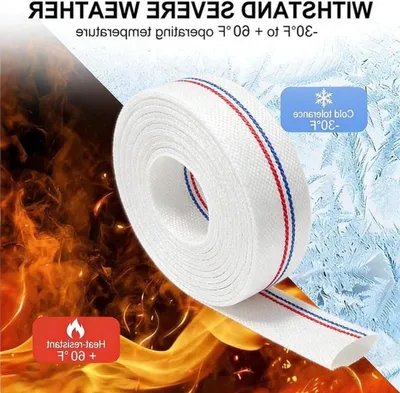 Flexible Schlauch 1 1/4 Zoll, 32 mm, 10 m Flachschlauch mit 4 rostfreien Klemmen und Anschluss, ideal für industrielle und