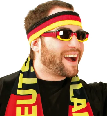 Produktbild von Deutschland Stirnband Schweißstirnband Schwarz Rot Gold Fan Kostüm EM Party
