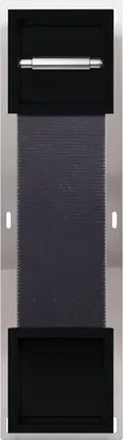 Produktbild von Balneo Toilettenpapierhalter mit Magazin, Wandmontage, Schwarz