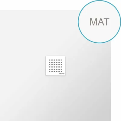 Produktbild von Polysan FLEXIA Gussmarmor-Duschwanne 100x100cm, Verkürzungsmöglichkeit, weiß matt
