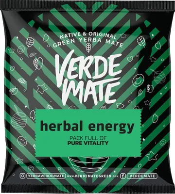 Produktbild von Verde Mate - Mate Tee Probe Herbal Energy 50g - 5mm Dicke Blätter, Staubfrei - Kräuterig, Mild - Luftgetrocknet - Yerba Mate Brasilien