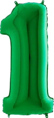 Zdjęcie produktu dla Balon foliowy Cyfra 1 Zielona - 102 cm Grabo