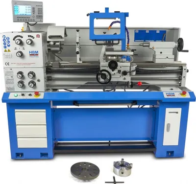 Produktbild von HBM Metalldrehmaschine 360 ​​x 1000 DRO 230 Volt
