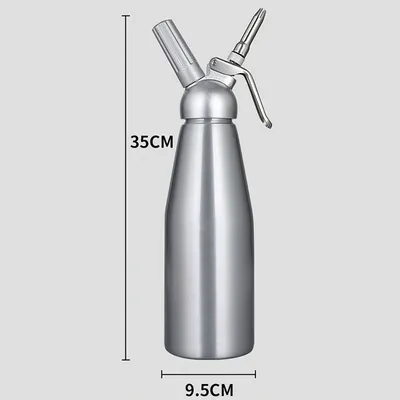 Produktbild von Sahnesyphon Sahnespender Sahnesyphon 500ml Aluminium mit 3 Edelstahl Deko-Düsen für Heiße und Kalte Cremes Schlagsahne Soßen Mousse und Desserts