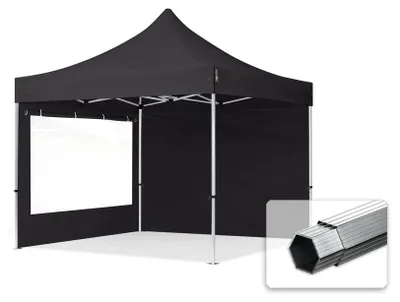 Obrázek produktu pro Nůžkový stan 3x3 m, hliník, vč. 2 bočnic černá