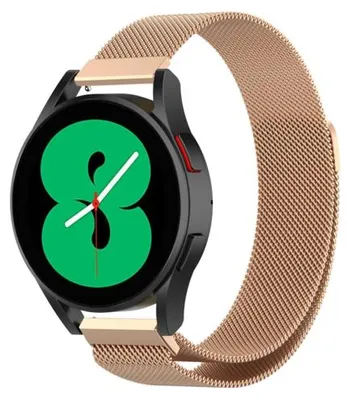 Produktbild von By Qubix Milanaise-Armband - Champagne Gold - passend für Samsung Galaxy Watch - 42 mm