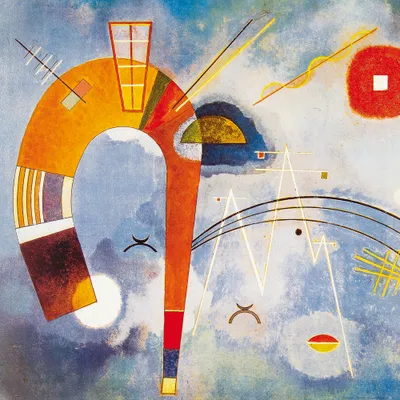Obrázek produktu pro Wassily Kandinsky Art Print Picture - Round And Pointed, 1930 (70 x 70 cm)