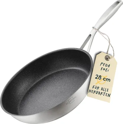 Produktbild von Induktionspfanne 28cm Edelstahl gecoat ovenfest