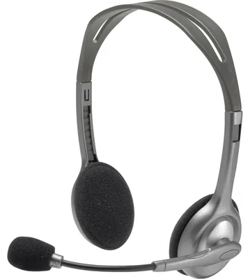 Produktbild von Logitech LGT-H110, Kabelgebunden, Büro/Callcenter, 20 - 20000 Hz, 74 g, Kopfhörer, Grau, Dunkles Grau