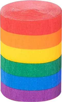 Produktbild von 32ft Regenbogen-Krepppapier-Luftschlangen, bunte Krepppapierrolle für Geburtstagsfeiern, Babypartys, Hochzeitszeremonien, Festivals, Dekoration