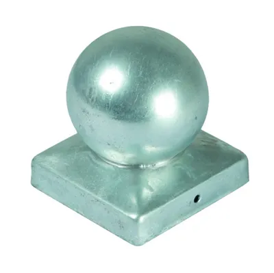 Produktbild von Pfostenkappe Kugel 70x70 mm Zaunkappe Zierkappe Pfahl Kappe verzinkt Abdeckung