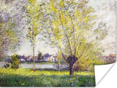 Produktbild von MuchoWow® Poster Die Weiden - Gemälde von Claude Monet 80x60 cm - Kunst für zu Hause