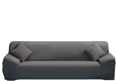 Produktbild von Elastischer Sofabezug 1/2/3/4 Sitzer Sofa Überwürf Couchbezug Abdeckung Möbelschutz (Grau, 4 Sitzer)