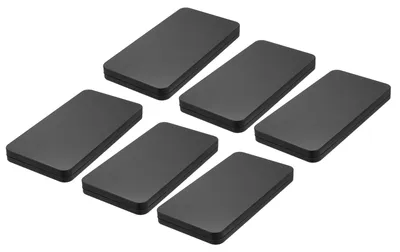 Metall-Aufbewahrungsdosen, 6er-Set, schwarz, 17x8x1,5 cm, mit Deckel