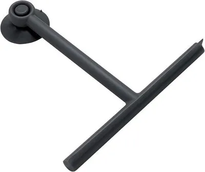 Image de Raclette de douche avec ventouse - Nettoyant pour vitres - Design unique - 1 pièce - Résine et caoutchouc