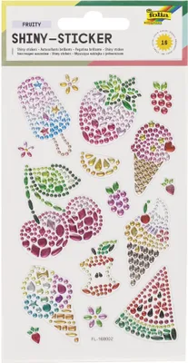 Produktbild von folia Shiny-Sticker FRUITY 1 Blatt à 16 Sticker