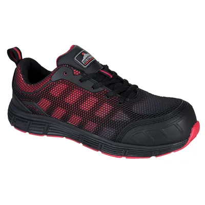 Produktbild von Portwest FT35 Portwest Compositelite Ogwen Low Cut Trainer S1P Black/Red Gr. 42