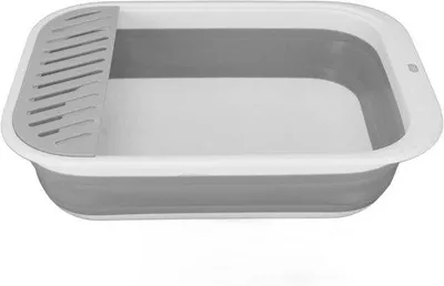 Produktbild von Famanu Katzenklo - Innovatives, platzsparendes Design - 46x34x12cm - Grau