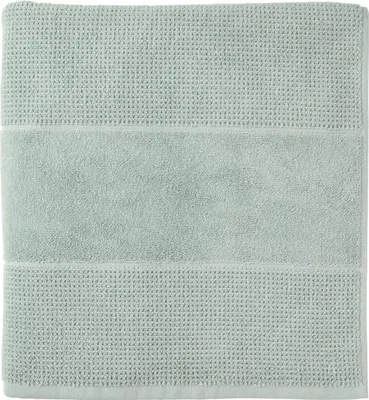 Produktbild von Schiesser Saunatuch Turin | Frottier | angesagte Reiskornoptik | 100% Baumwolle | flauschig, saugstark, farbecht | Kordelaufhänger | 75x200cm | Hellpetrol