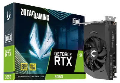Imagen del producto de ZOTAC GAMING GeForce RTX 3050 de 6 GB de memoria GDDR6, modelo básico