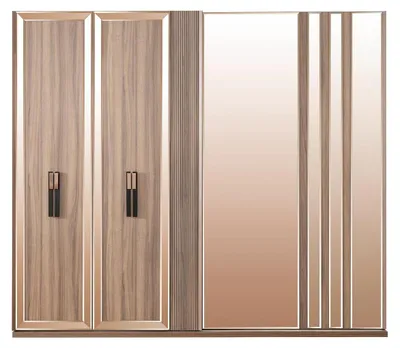 Produktbild von Kleiderschränke Modern Kleiderschrank Schränke Gold Holz Schlafzimmer