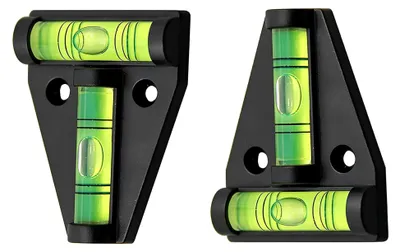 Produktbild von 2er Set T-Wasserwaagen, magnetische Mini Kreuzwasserwaage, 58x44mm, für Wohnwagen und Möbel