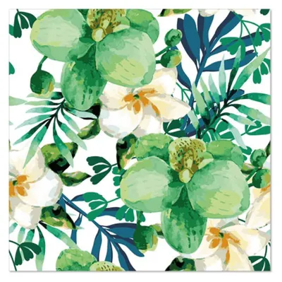 Produktbild von PAPSTAR Servietten 1/4-Falz, 33x33 cm, "Tropic", 3-lagig | Folie (20 Stück)