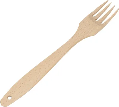 Produktbild von Holz-Gabel 22 cm, 4 Zinken, für Grill und Teflonpfannen, umweltfreundlich