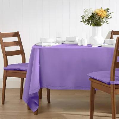 Image de HOMESCAPES Nappe lilas 178 x 300 cm, 100% coton