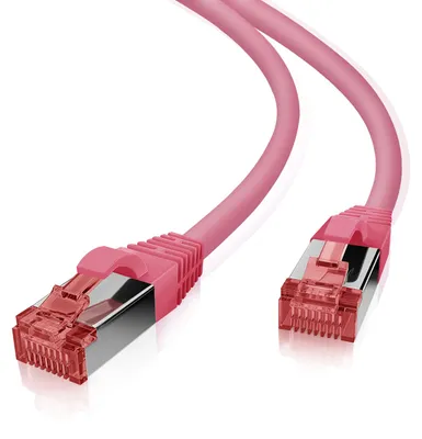 Produktbild von helos Cat.6 Patchkabel Ultraflex GHMT AWG 27/7 magenta 0,25 m
