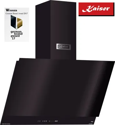 Produktbild von Kaiser AT 7410 F ECO Dunstabzugshaube 70cm kopffrei Wandhaube Schwarzglas 1250m³/h