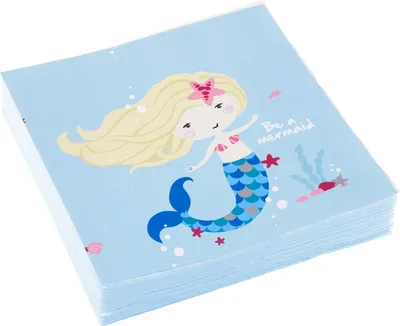 Produktbild von amscan 9903033 Motivserviette Be a Mermaid - 20 Stück, 33 x 33 cm
