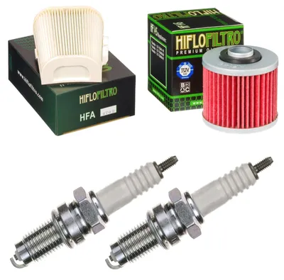 Image de Kit d'entretien pour Yamaha XV 750 Virago 1992-1993 : filtre à air, filtre à huile, bougies d'allumage de Pamoto - Neuf