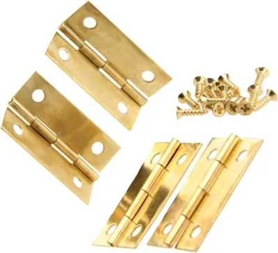 Zdjęcie produktu dla Zestaw 16 złotych zawiasów (34x22 mm )