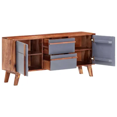Zdjęcie produktu dla vidaXL Kredens szary 120x30x55 cm lite drewno