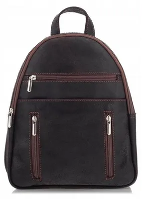 Produktbild von Belveder Leder Wildleder Damen Rucksack Braun mit Taschen