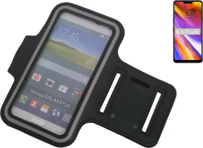 Produktbild von Kompatibel mit LG Electronics G7+ ThinQ Neopren Jogging Armband Sportarmband Oberarmband schwarz kompatibel mit LG Electronics G7+ ThinQ mit Reflektor
