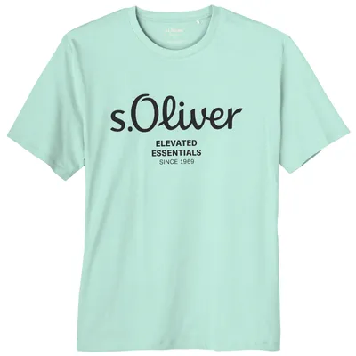 Produktbild von s.Oliver Übergrößen T-Shirt mint Logoprint